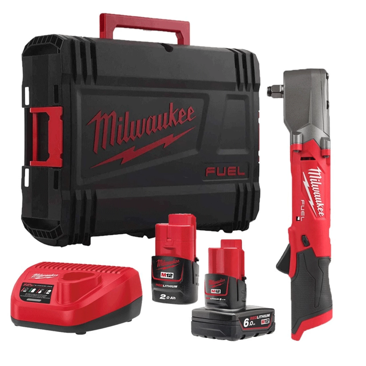 Best deal π€© Milwaukee M12 FRAIWF12-622X 12V 1/2" Right Angle Impact π§ Wrench With 1x 2.0Ah & 1x 6.0Ah Battery β