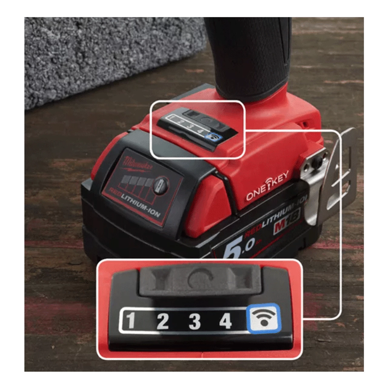 Wholesale π Milwaukee M18 ONEIWF12-502X Fuel 18V One-Key Compact 1/2" Impact π§ Wrench With 2x 5.0Ah Batteries π₯° - Image 2