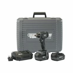 New 🛒 Draper 98963 XP20 20V Brushless 250Nm 3/8" Impact 🔧 Wrench With 2x 4.0Ah Batteries ✨