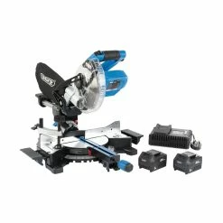 New 🤩 Draper 99632 D20 20V Brushless 185mm Sliding Compound Mitre Saw With 2x 5.0Ah Batteries 😀