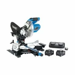 Cheapest 🔔 Draper 99765 D20 20V 185mm Brushless Sliding Compound Mitre Saw With 2x 5.0Ah Battery 🎁