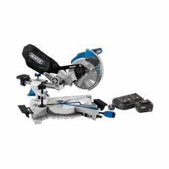 Hot Sale 🔥 Draper 99970 D20 20V Brushless 185mm Sliding Compound Mitre Saw With 1x 5.0Ah Battery 👍