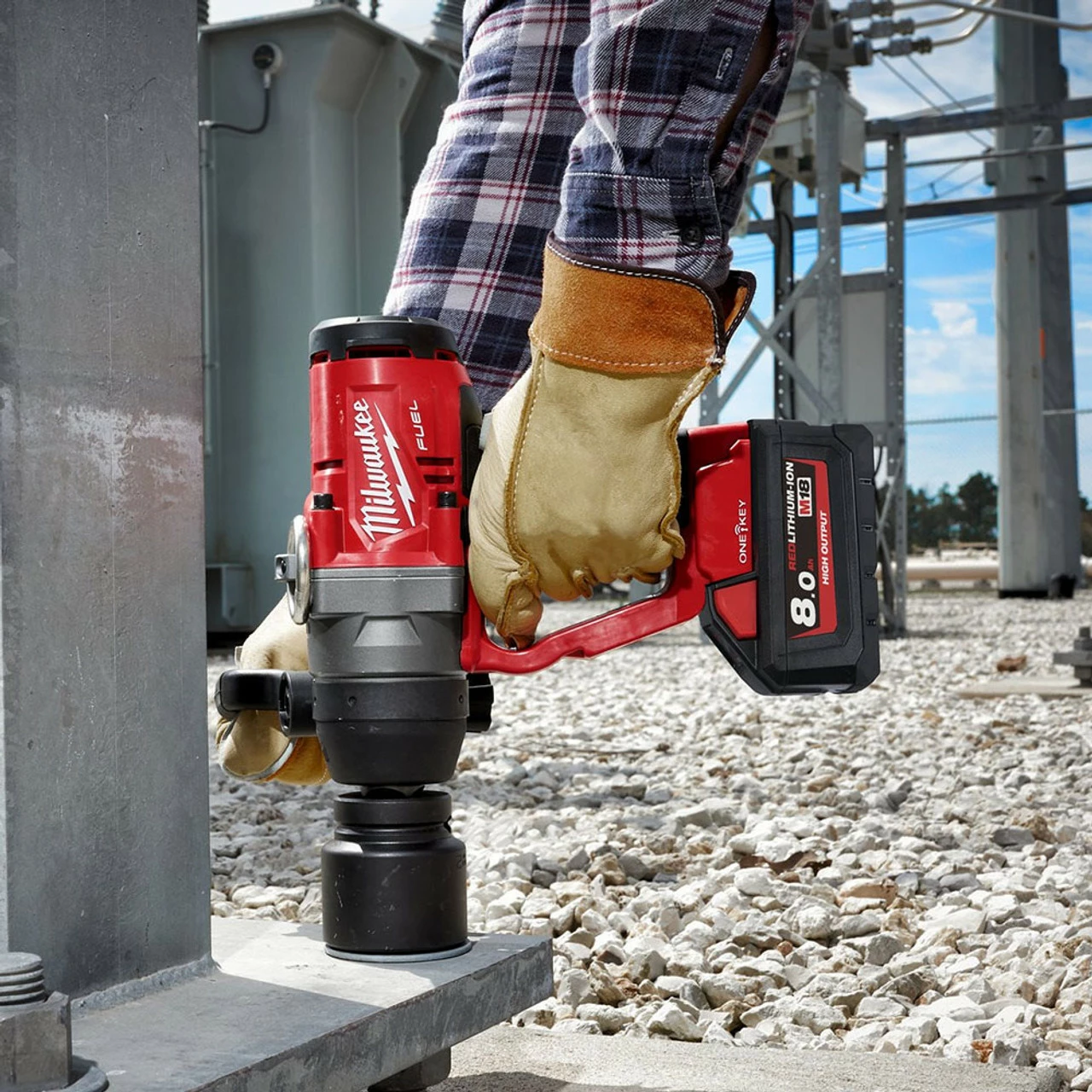 New ๐ Milwaukee M18 ONEFHIWF1-802X 18V Fuel One-Key 1" High Torque Impact ๐ง Wrench With 2x 8.0Ah Batteries ๐ - Image 15