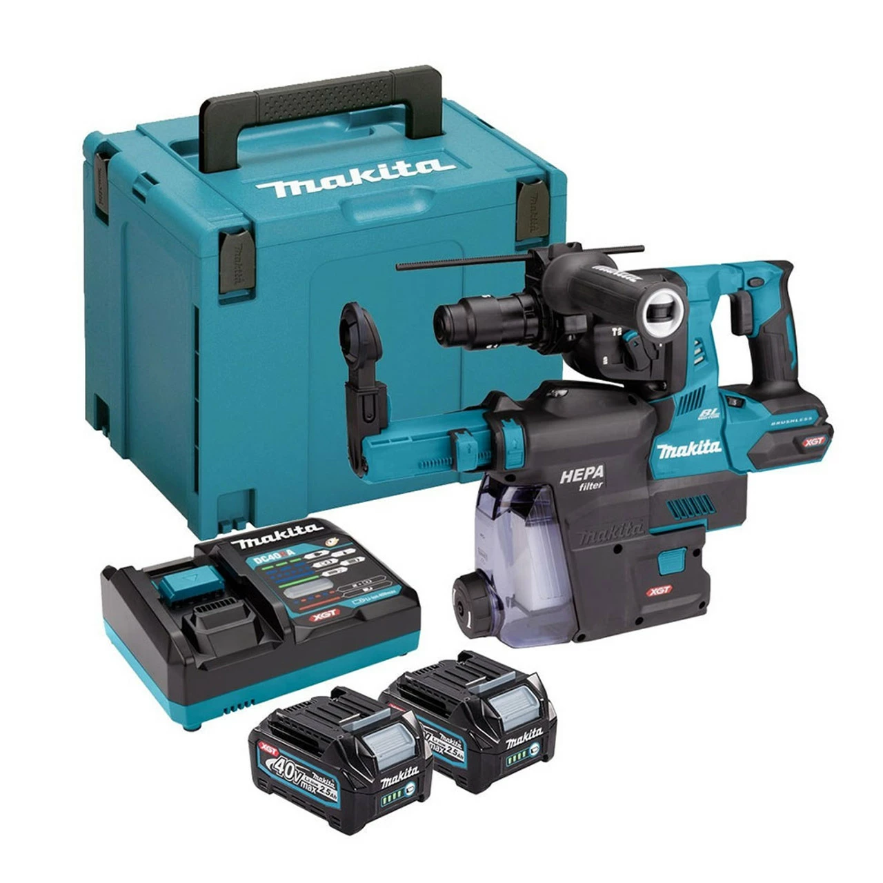 Cheapest π Makita HR004GD202 40V Max XGT SDS+ 28mm Brushless Rotary π¨ Hammer With 2x 2.5Ah Batteries π€©