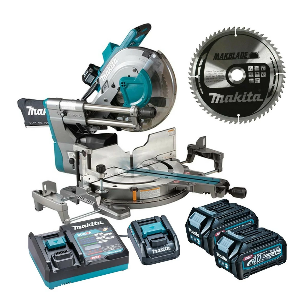 Top 10 π Makita LS003GD201 40V Max XGT 305mm Compound Mitre Saw With 2x 2.5Ah Batteries π