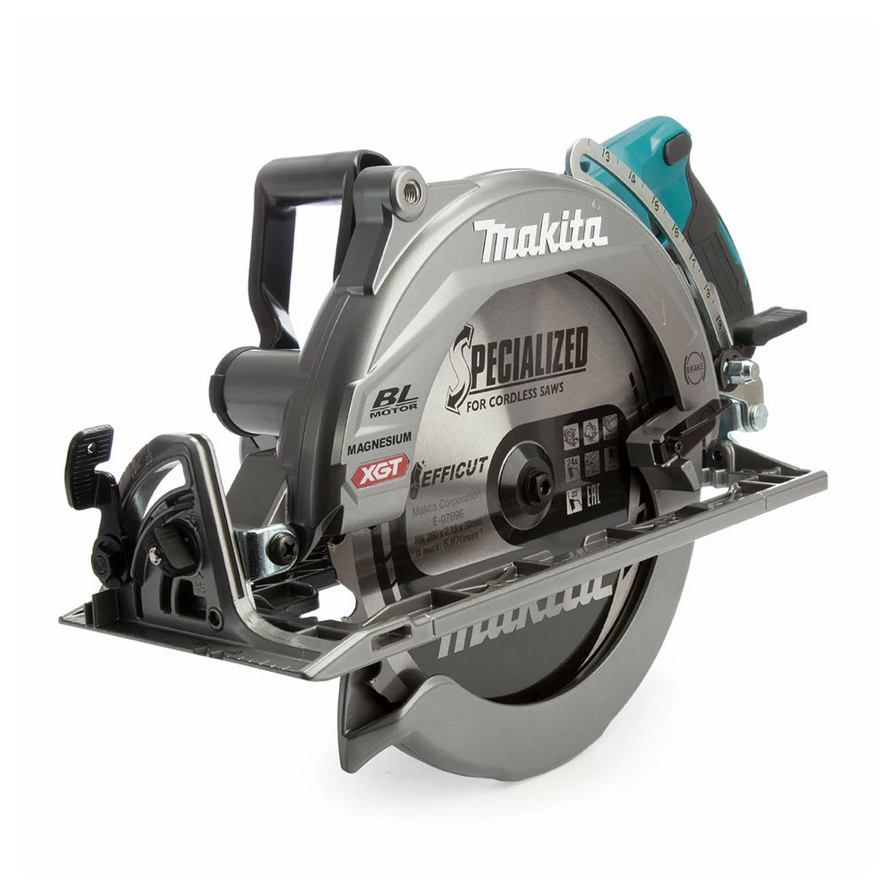 Buy π₯ Makita RS002GD201 40V Max XGT Brushless Rear Handle 260mm Circular Saw With 2x 2.5Ah Batteries π - Image 3