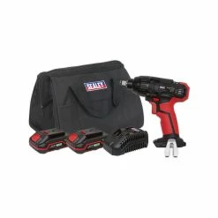 Flash Sale ✔️ Sealey CP20VIWKIT Impact 🔧 Wrench 20V 1/2"Sq Drive 230Nm - 2 Batteries ⌛