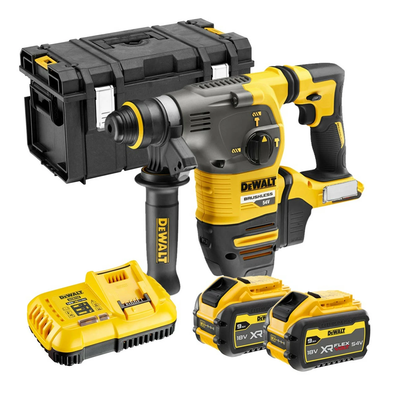 Budget π DeWalt DCH333X2-GB 54V XR Flexvolt Brushless SDS+ π¨ Hammer Drill With 2x 9.0Ah Batteries π