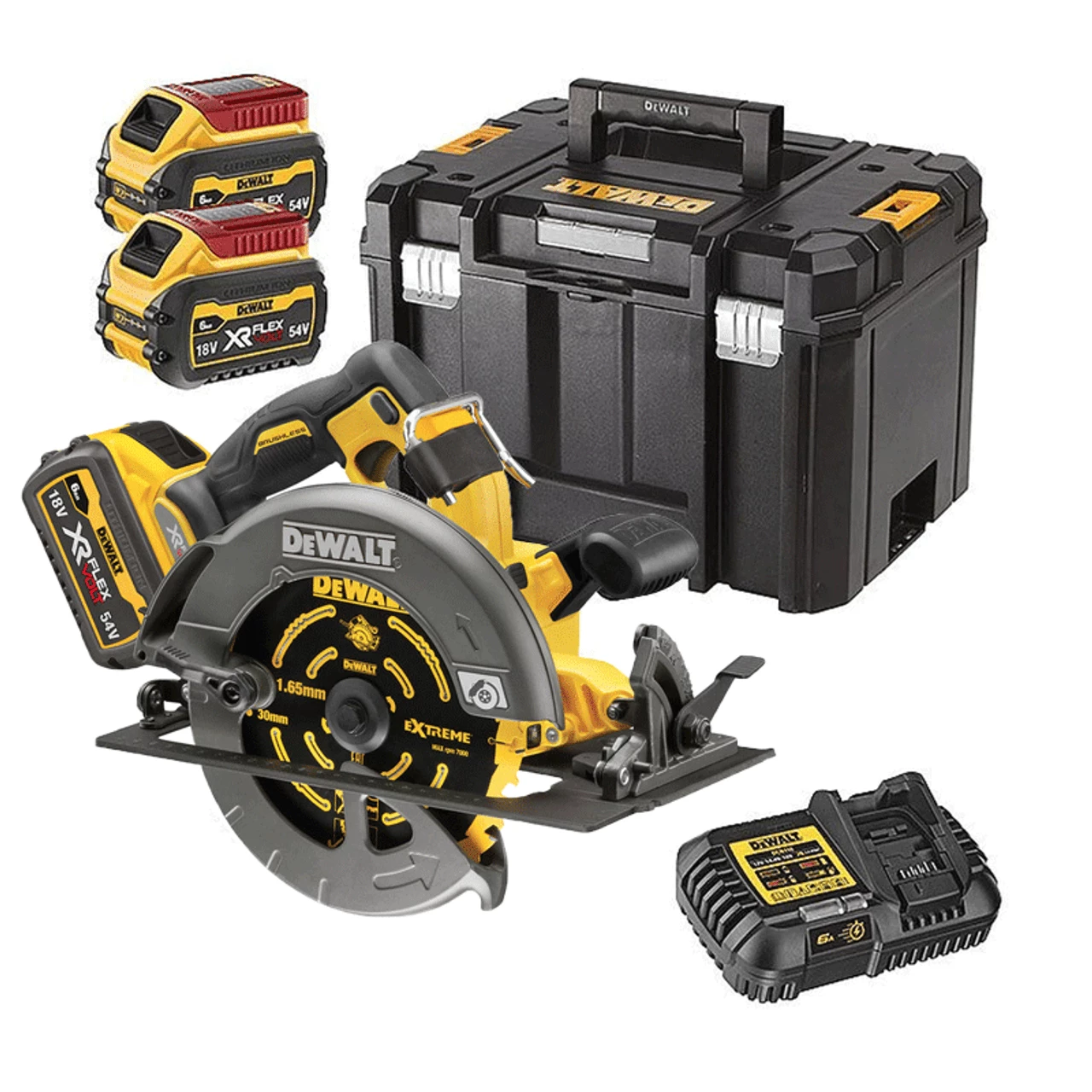Wholesale ๐ DeWalt DCS578T2-GB 54V XR FlexVolt 190mm Circular Saw With 2x 6.0Ah Batteries ๐ฅ