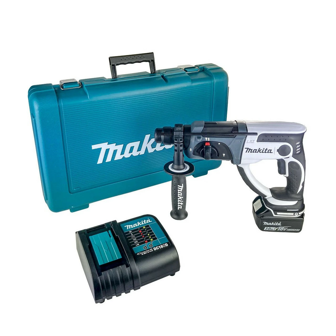 Discount 😍 Makita DHR202SFW 18V LXT Cordless SDS+ Rotary 🔨 Hammer With 1x 3.0Ah Battery ✔️