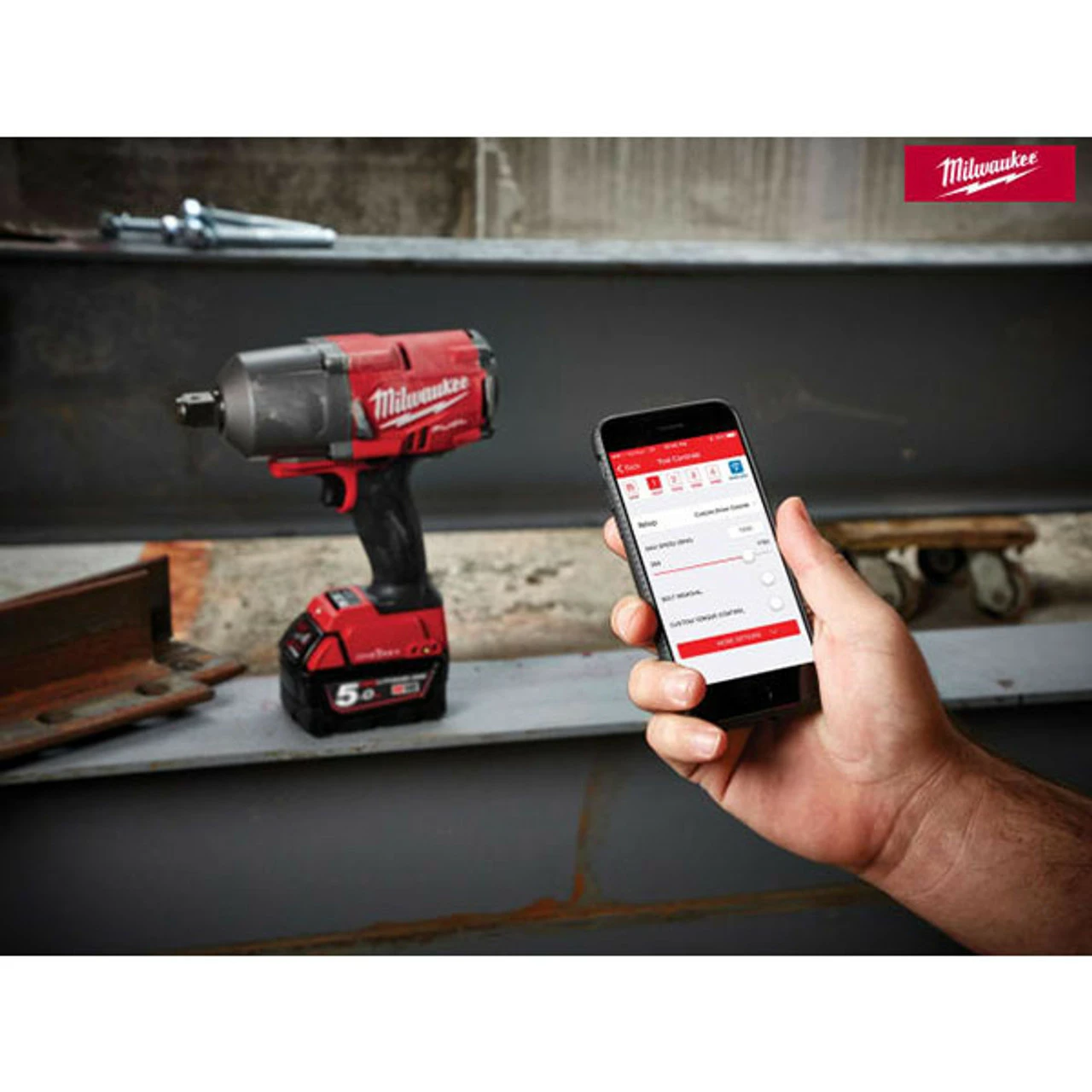 Outlet 🌟 Milwaukee M18 ONEFHIWF34-502X 18V Fuel 3/4" Brushless One-Key Impact 🔧 Wrench With 2x 5.0Ah Batteries 😍 - Image 5