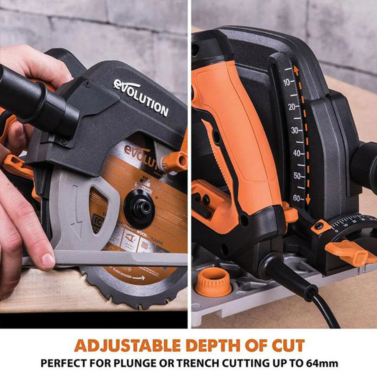 New 🤩 Evolution R185CCSX 185mm Circular Saw & Track 1600W 240V 😍 - Image 9