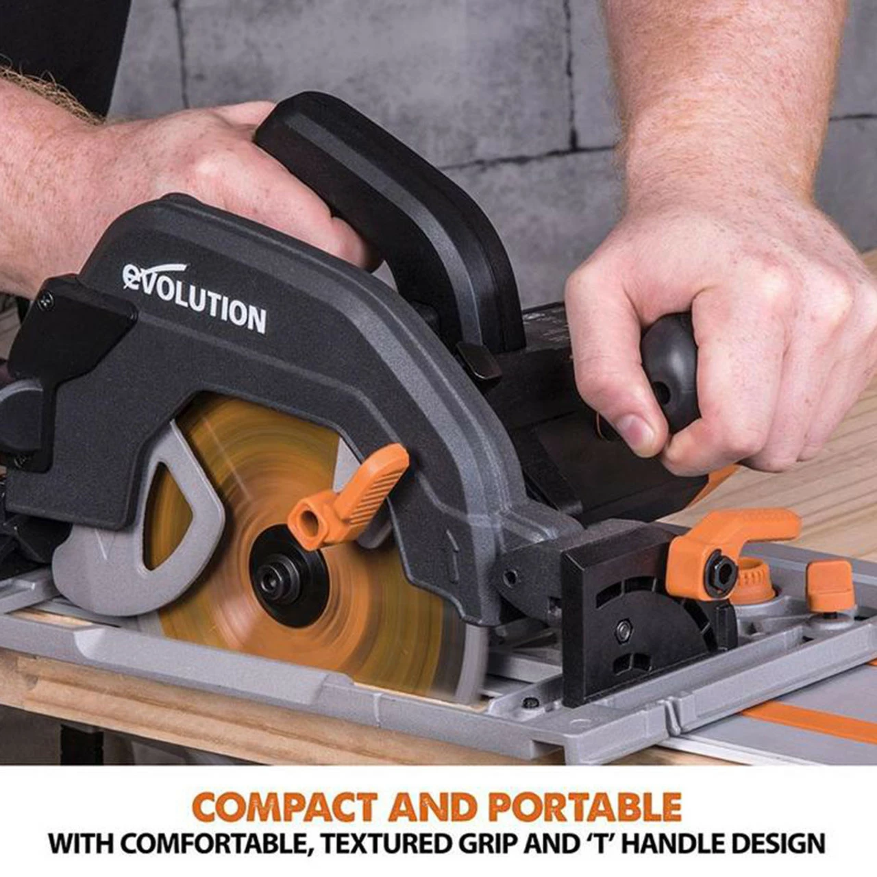 New 🤩 Evolution R185CCSX 185mm Circular Saw & Track 1600W 240V 😍 - Image 8