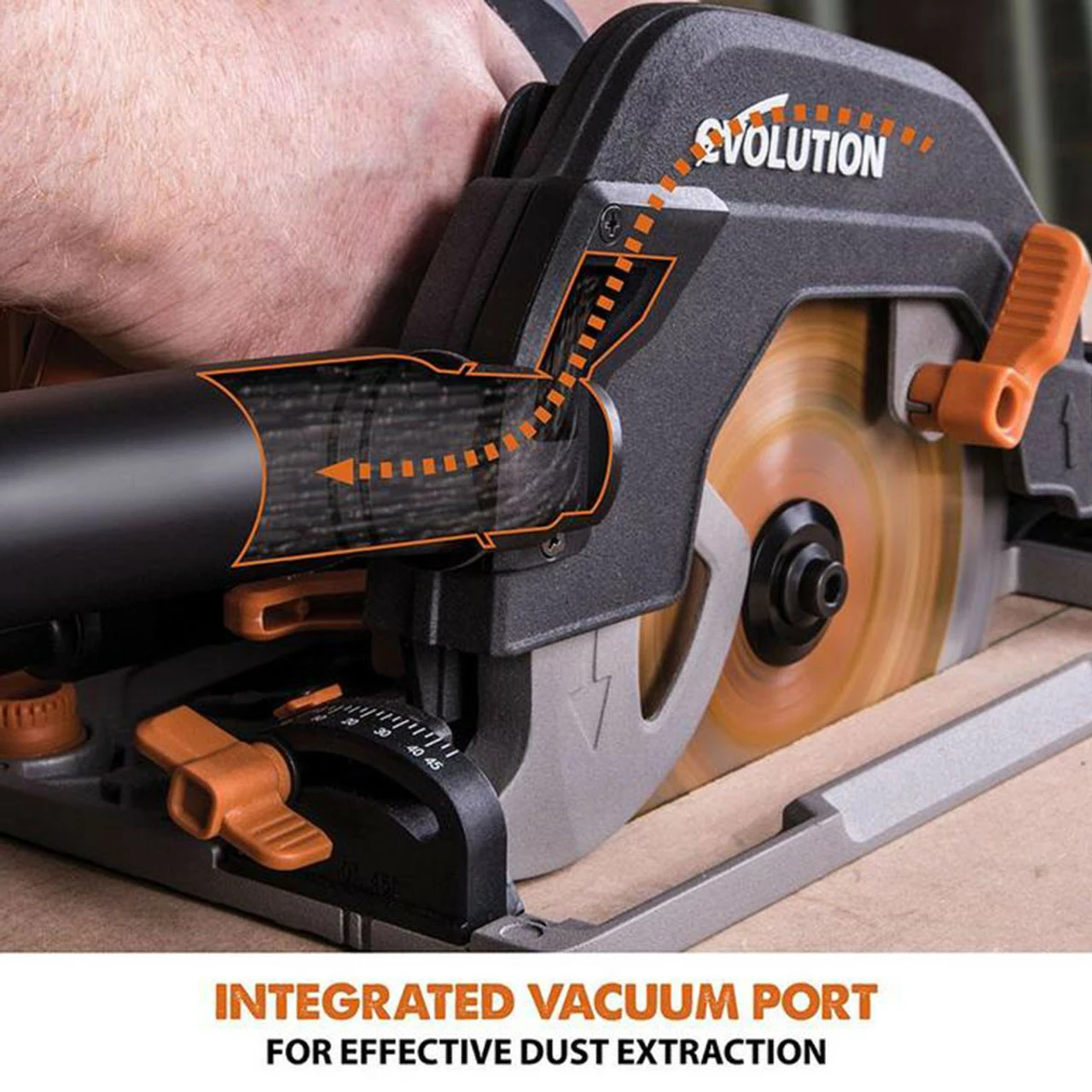 New 🤩 Evolution R185CCSX 185mm Circular Saw & Track 1600W 240V 😍 - Image 7